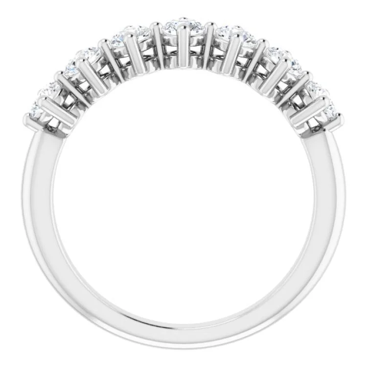 14K White 3/4 CTW Natural Diamond Anniversary Band