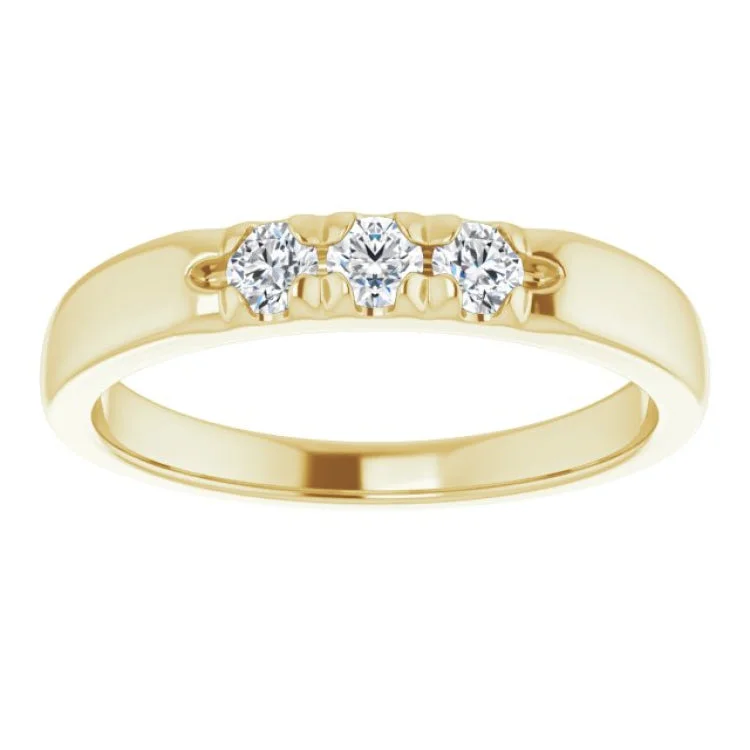 14K Yellow 1/4 CTW Natural Diamond Anniversary Band