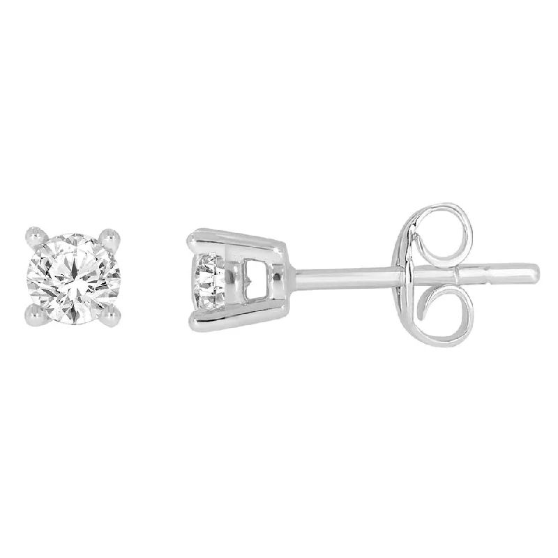 9ct White Gold 1/3 Carat Diamond Stud Earrings