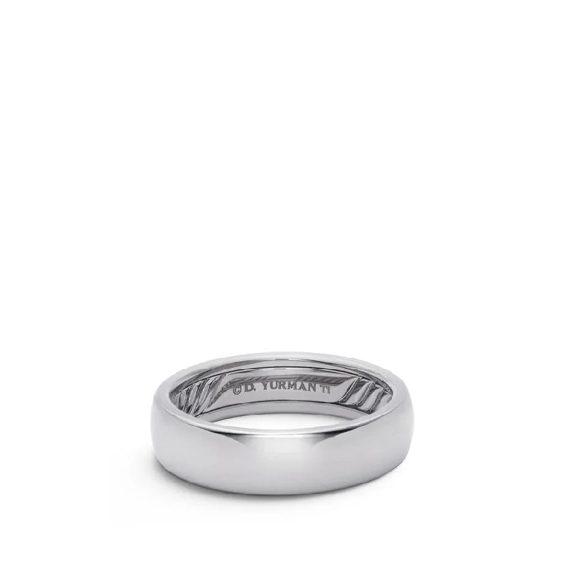 DY Classic Band Ring in Grey Titanium