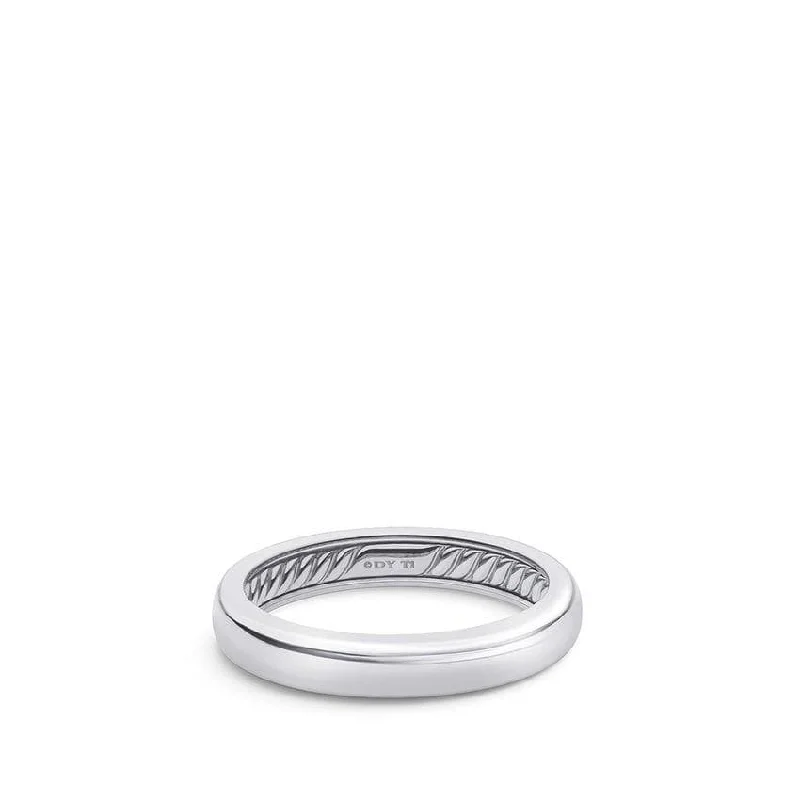 DY Classic Band Ring in Grey Titanium