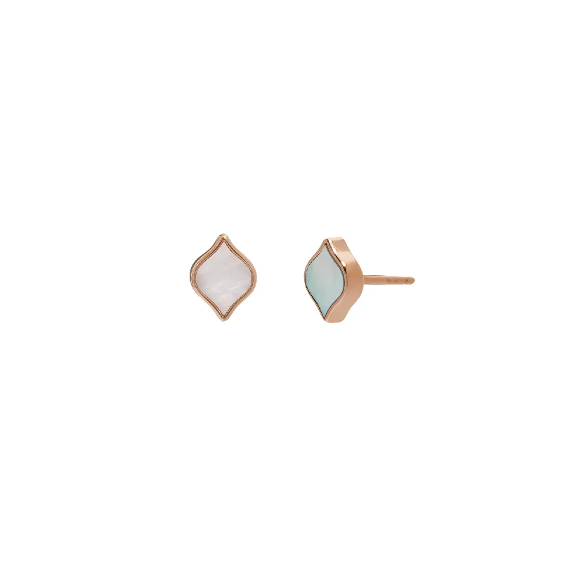 Unity Earrings 7mm in 18k Rose Gold