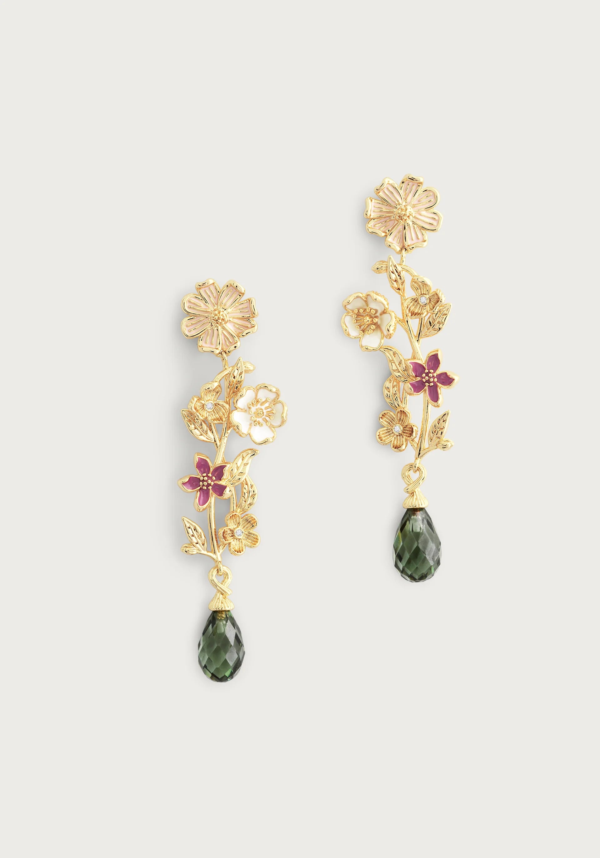 Wildflowers Stone Drop Earrings