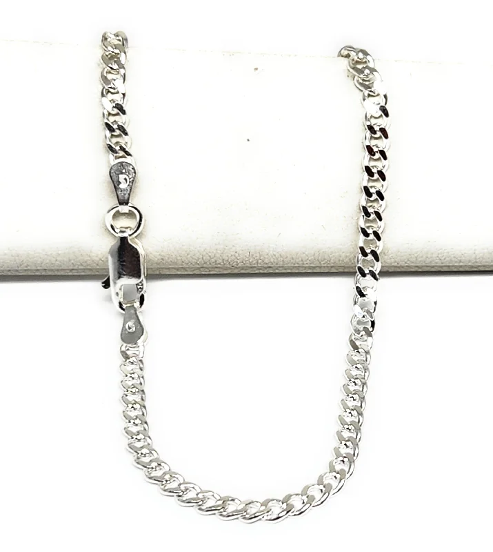 .925 Silver Cuban Link 7-9 inch 3mm width Braccelet