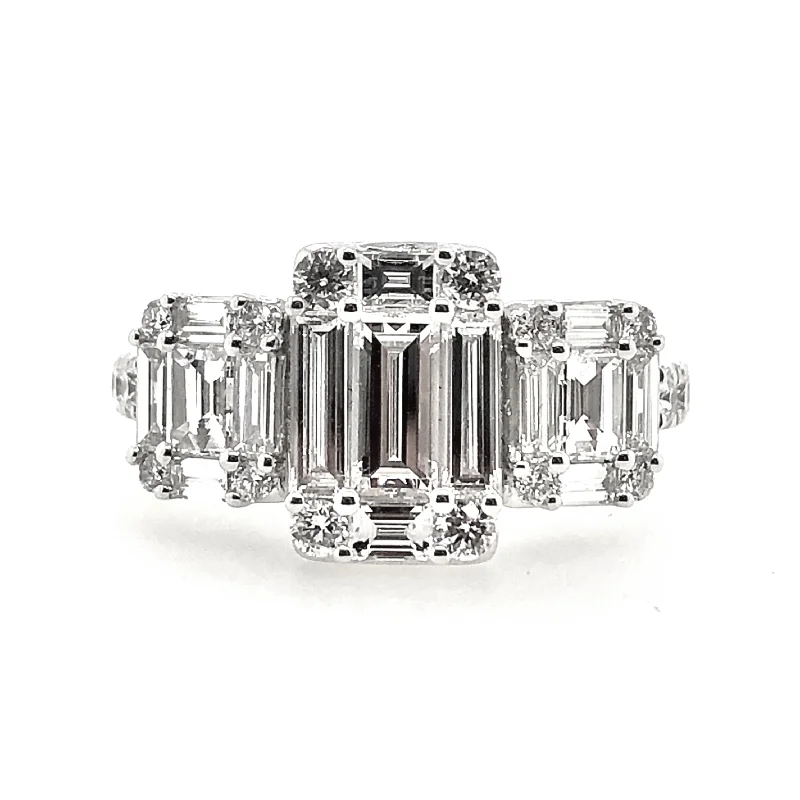 White Gold Diamond Fashion Ring