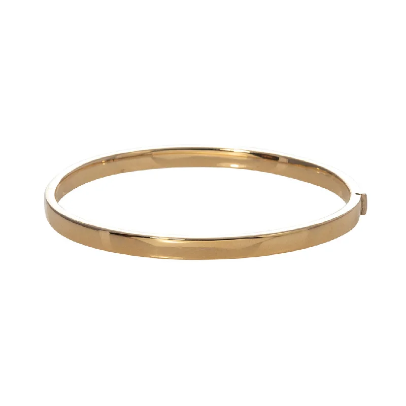 14K Yellow Gold Polished Flat 5mm Bangle