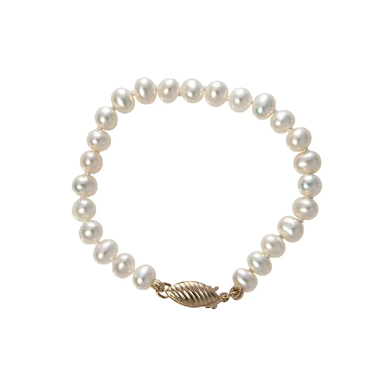 Baby Freshwater Pearl 14K Yellow Gold Bracelet