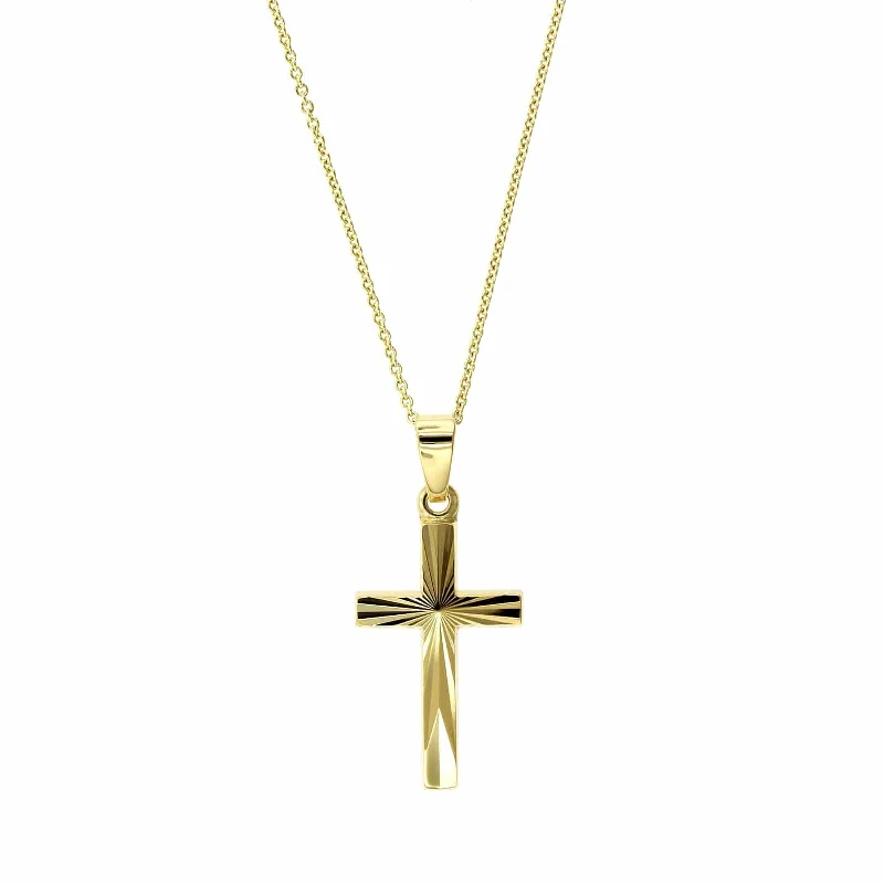 14K Yellow Gold Cross Pendant