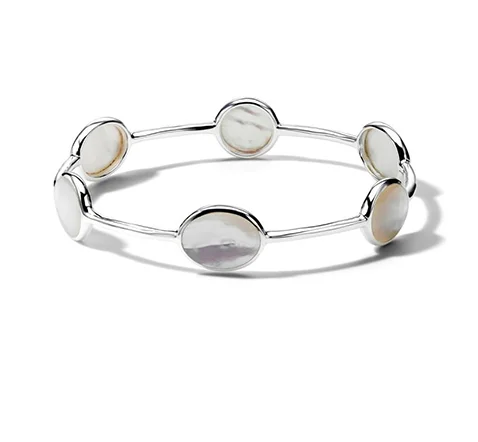 IPPOLITA Polished Rock Candy Bangle in Mother-of-Pearl Slices